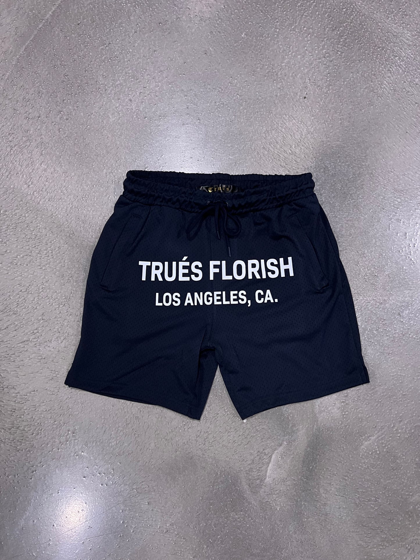 Navy Trués Florish Mesh Shorts