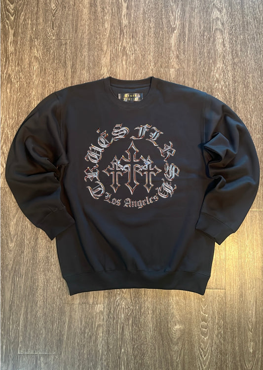 LOS ANGELES CHROME CREW NECK FLEECE image 0